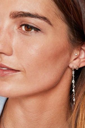 Boucles d'Oreilles What's in a Number Argenté Cuivré h5 Image4